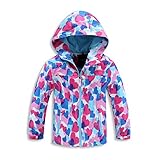 Jingle Bongala Boys Girls Rain Jackets Fleece Lined Raincoats Outdoor Light Waterproof Hooded Coat