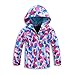 Jingle Bongala Kids Boys Girls Outdoor Waterproof Jacket Fleece Lined Coat with Hood Windbreaker