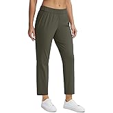 Seamaid Women's Golf Pants with Pockets 7/8 Stretch Ankle Travel Pants for Athletic Casual