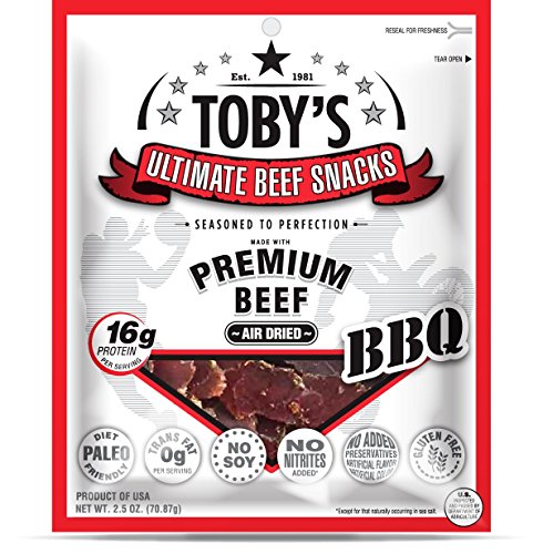 Toby's USDA Premium Beef Biltong / Jerky - BBQ - 2.5 oz
