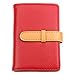 DEEZOMO High Quality PU Leather Credit Card Holder with 26 Card Slots - Book Style - Size 4.2 X 3 X 0.7 Inches (Red)