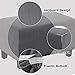 Turquoize Stretch Ottoman Cover Oversize Large Ottoman Slipcover Sofa Cover Footstool Protector Storage Ottoman Covers Furniture Protector Soft Slipcover with Elastic Bottom (X-Large, Charcoal Gray)
