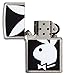 Zippo Playboy Bunny Pocket Lighter, Brushed Chrome