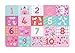 Crocodile Creek 2831-6 Sweet Dreams 2-Sided Placemat Children's Placemat, Pink, Purple, Red, Teal, Yellow, Blue