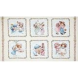 Sunbonnet Emma & Friends 24 In. Patchwork Panel Cream Fabric