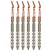 Hikemax Ultralight Titanium Tent Stakes 6 Pack - V-Shaped Tent Pegs with Reflective Pull Cords - Made for Camping