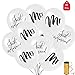 DreamJ 30Pcs Mr. & Mrs. Balloons Just Married Balloons, 10in Wedding Balloons White Balloons Great for Bridal Shower Decorations,Wedding and Bachelorette Party Suppliers