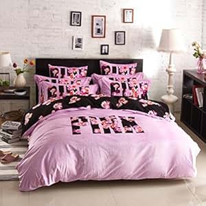 Amazon.com: Bobbycool Pink VS Secret Winter Bedding Set