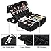 SONGMICS Portable Makeup Train Case 3 Layer Cosmetic Travel Storage Organizer Bag with Dividers and Brush Pockets Black UMUC15B
