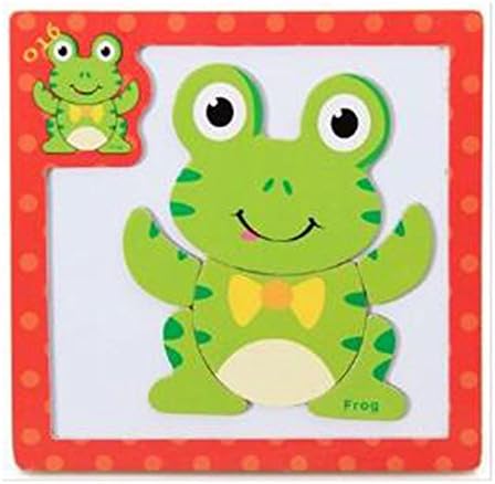 Funny Animal Magnet Frog Puzzle for Toddlers and Children Ages 3+ - CPSC Tested Non-Toxic and Safe Puzzle Pieces on a Wooden Magnetic Board - Perfect for Travel on Planes, Cars, or at Home
