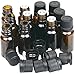 Aennon Essential Oil Bottles – 10 ml. Amber Glass Empty Bottle Set, for The Aroma Nebulizing Diffuser (4-Pack) + 12 Extra Washers Included