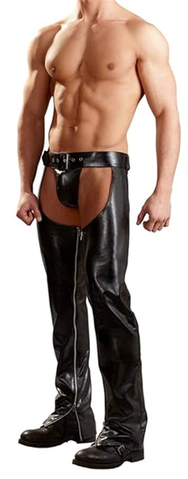 YouYaYaZ Herren Strumpfhosen Wetlook Glanz Lack-Optik Leggings Hosen Unterwäsche Ouvert-Pants