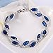 EleQueen Women's Silver-Tone Full Cubic Zirconia Marquise Leaf Roman Tennis Bracelet
