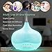 Essential Oil Diffuser 300ml Aroma Essential Oil Mist Humidifier and Waterless Auto Shut-Off for Home Office Bedroom Room Yoga Night Light(28White)