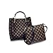 XL Women's Fashion Casual Printed Bag Shoulder Messenger Bag Two Piece-YG1280 (Black)