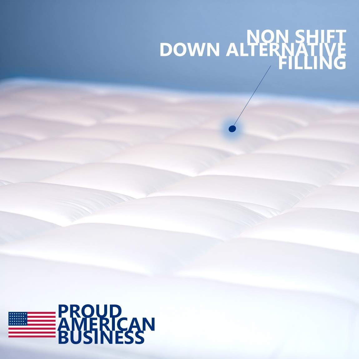 Pure Brands Mattress Topper and Pad Cover, Extra Thick | Luxury Down Alternative Pillow Top Cooling Bed Topper | Ultra Plush and Hypoallergenic Mattress Protector | 18 Inch Deep Pocket | Full Size: Home & Kitchen
