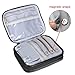 Teamoy Double Layer Jewelry Case, Travel Jewelry Case Bag for Womens Earrings, Rings, Necklaces, Chains and Other Accessories, Black