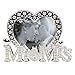 Mr & Mrs Silver Heart Jewel Encrusted 3.5 Inch Tabletop Wedding Picture Frame