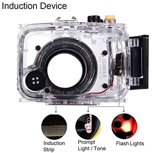 Uplord 40m Underwater Swimming Diving Waterproof Camera Case Diving Protective Housing Shell for Sony RX100 III,Diving Shell+O Seal+Cleaning Cloth+Hand Strap