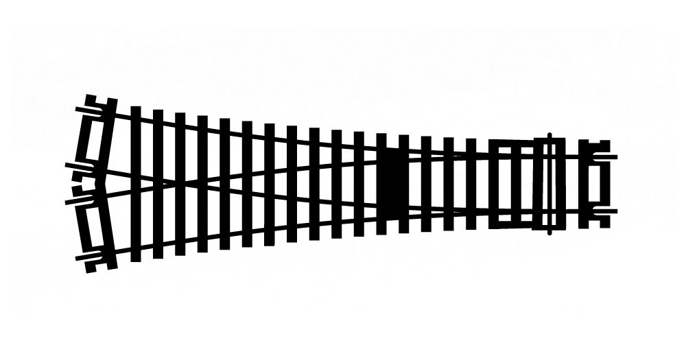 Hornby R8076 OO Gauge Y Point Track - Extra Track Pieces for Model Railway Sets, Model Train Track Pieces - Scale 1:76