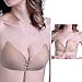 NUOYI Women's Strapless Self Adhesive Silicone Invisible Push-up Bras , Pack of 3(1 black and 2 beige)
