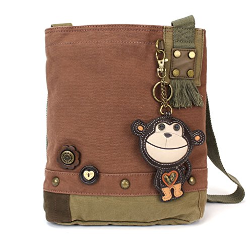 Chala Patch Cross-Body Women Handbag, Canvas Messenger Bag - Mauve (Smartie Monkey)