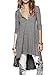 Naggoo Womens 3 4 Sleeve Loose Asymmetrical Tunic Tops Dress V neck Tee Shirts Long