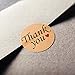 1000 Thank You Stickers, 1.5” Heart & 1.2” Circle Stickers – Removable and Adhesive Label Kraft Paper