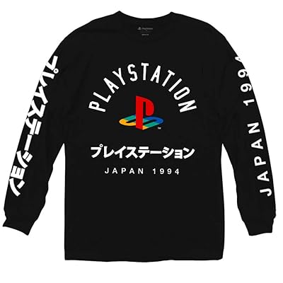 Buy Playstation Logo With Japanese Long Sleeve Shirt Online In Kazakhstan B08js39rpd