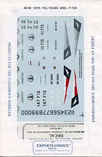 Experts Choice Decals 1:48 147th FIG Texas ANG F-16A #48-30