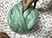 Giant Wool Yarn Chunky Arm Knitting Super Soft Wool Yarn Bulky Wool Roving (250g/0.55 lbs, Fern Green)