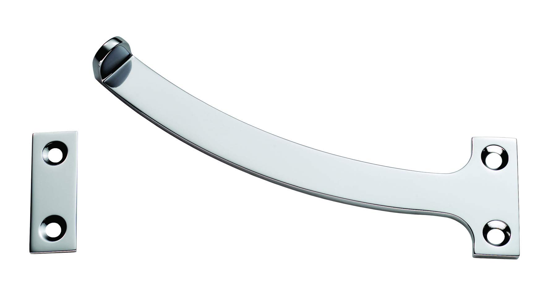 Carlisle Brass Window Stay - Classic, Silver, 150mm - Bathroom