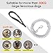 Pettom Dog Chain Leash Metal Dog Lead Training Steel Rope Heavy Duty Chew Proof Leash with Padded Handle for Medium Large Dogs (4' /2.0mm Small Chain)