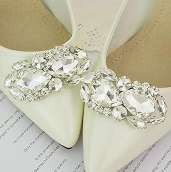 Amazon Com Autumn Water 1 Pair Women Rhinestone Shoes Buckle Full