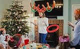 DERAYEE Christmas Inflatable Reindeer Antler Hat Ring Toss Game Kids Family Fun view 6