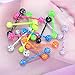 IPINK 14G Titanium Anodized Surgical Steel Nipple Tongue Ring Barbell Body Piercing 7 Pieces