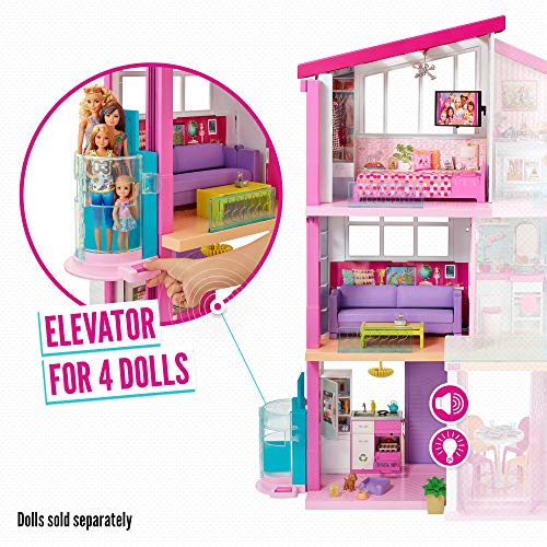 Barbie Estate Dreamhouse Adventures Large ThreeStory Dolls House, Pink