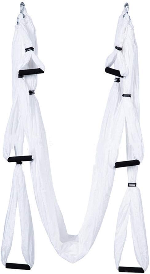 FCJ Daily Life Aerial Yoga Hammock Aerial Yoga Hammock Inverted Reverse Yoga Stretch With Dispenser And Extension Strap (8 Colors To Choose From) (Color : White, Size : 250x150cm)