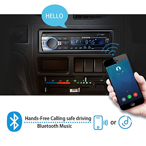 Digital Car Stereo - Wikoo Single-Din Bluetooth Car Stereo In Dash with Remote Control - Receivers USB/SD/Audio - MP3 Player/FM Radio, Supports Hands Free Calling