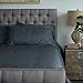 Cariloha Bamboo Jacquard Duvet Cover Set by Includes Duvet Cover and Pillow Shams - 3 Degrees Cooler than Cotton - 100% Viscose from Bamboo (Blue Lagoon, King)