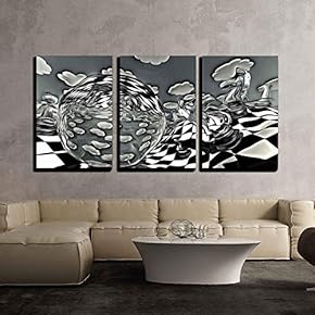 Surreal Chess Board - Canvas Art Wall Art - 16"x24"x3 Panels