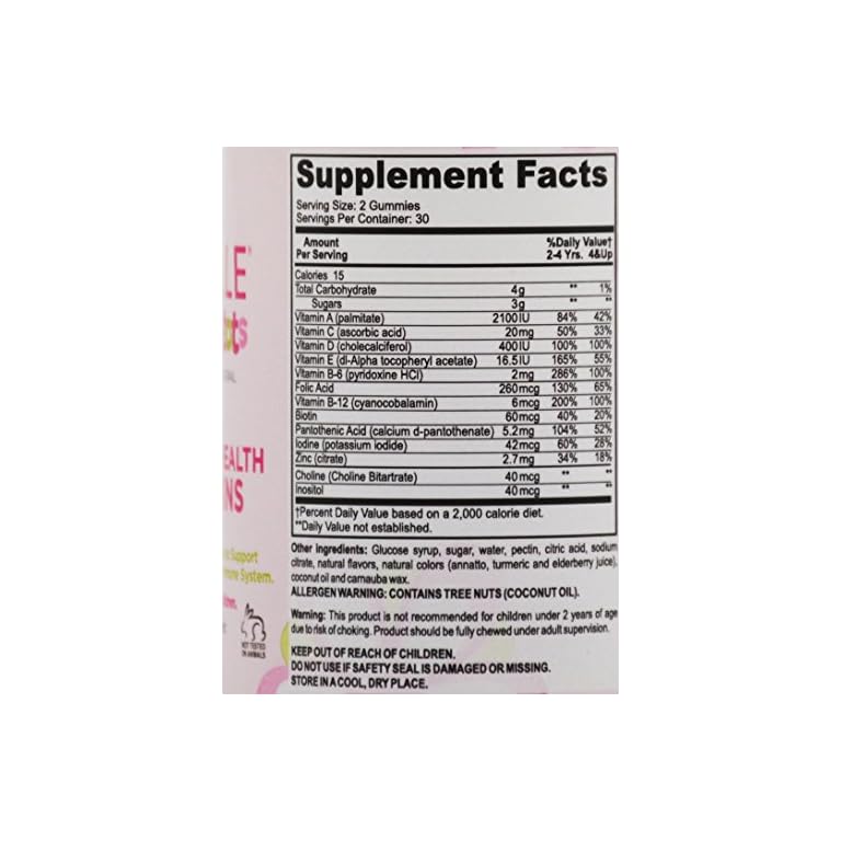 Mielle Tinys & Tots Children's Hair & Health Vitamin with Biotin 60