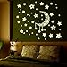 Amaonm Removable DIY Glow in The Dark Luminous Light Moon Stars Wall Decals Stickers Home Art Decor Wall Decorative for Girls Babys Bedroom Study Room Play Room Tv Background Wall Decorations