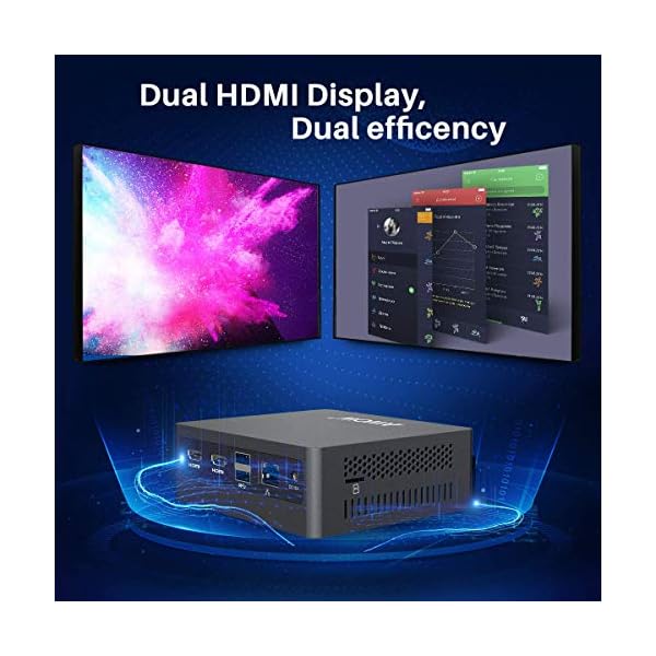 AWOW Mini PC Windows 10 Pro 8GB RAM 128GB SSD, Quad-Core Intel Atom x7-E3950, 4K HD Mini Desktop Computer, AL34 Micro PC…