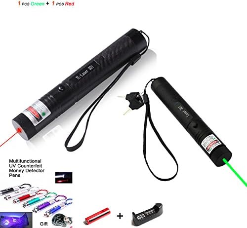 GD-301 Type Laser Flashlight/Red/Green Beam Laser Flashlight Case/Housing/Host for GD-301 Type Laser Torch Style Focusable Lazer Projector Flashlight (Green + Red)