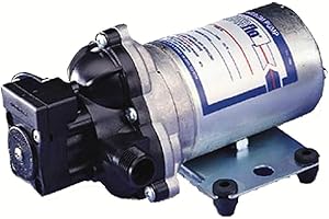 Shurflo 2088-474-144 Auto Demand Diaphragm Sprayer Pump, 3.0 GPM, Back-Flow Preventive Valve and Self-Priming, Chemically Res