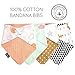 Baby Bandana Drool Bibs By Elleez - 4 Pack For Boys & Girls - Baby Gift Set - 100% Organic Cotton - Beautiful Reversible Bibs(2 Styles in 1 Bib) - Cool & Warm, Functional, Adorably Stylish