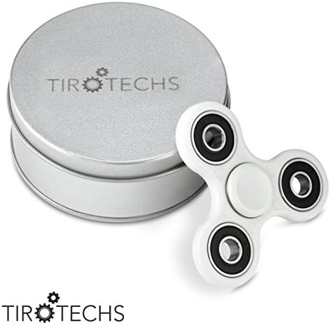 Fidget Spinner w/ Ceramic Bearing Best Fidget Spinner &amp; Toys Spinner for Hands Ideal Finger Spinner for Kids &amp; Adults w/ ADHD, ADD, Anxiety, EDC, Fidgeting Premium Hand Spinner Figit Toy (WHITE)