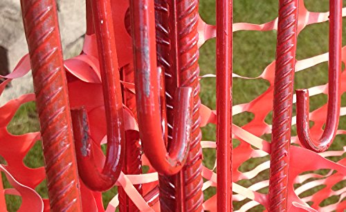 UvV-Shop (ES-Team Consult GmbH) Set 4 Absperrhalter und 10 Meter Fangzaun, Absperrnetz, Maschenzaun, Bauzaun auf Rolle Kunststoff extrem Reissfest, 150 gr qm – Bild 5