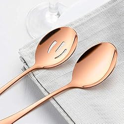 LIANYU 6-Piece Copper Serving Spoons, Copper